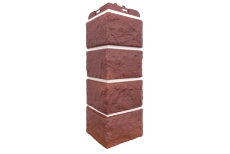 Угол Grand Line Колотый камень Design Plus корица с белым швом