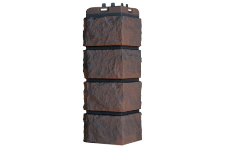 Угол Grand Line Колотый камень Design Plus трюфель с черным швом