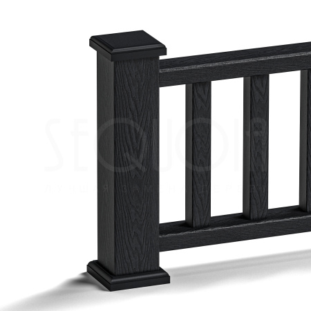 Комплект крышка\юбка для столба SEQUOIA BLACK