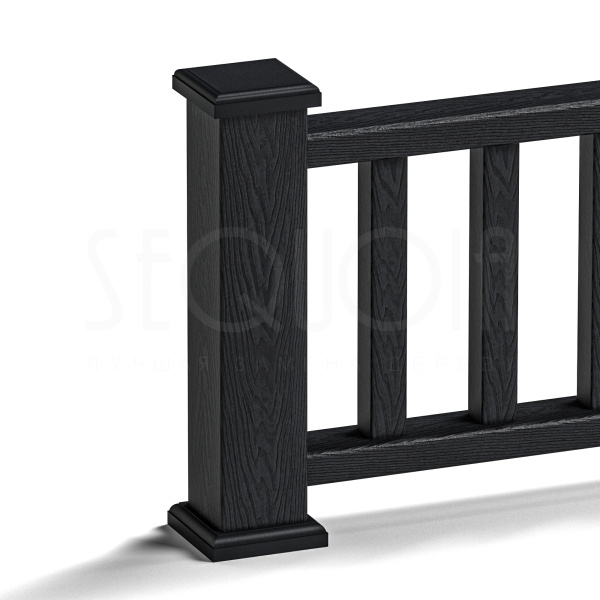 Комплект крышка\юбка для столба SEQUOIA BLACK