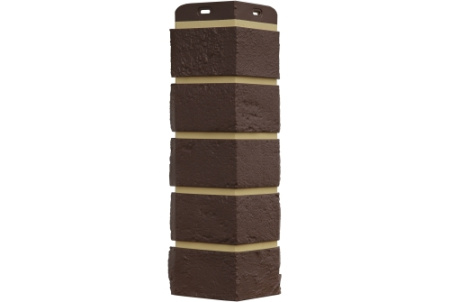 Угол Grand Line Состаренный кирпич Design Plus каштан с песочным швом