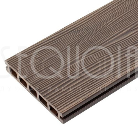 Доска террасная SEQUOIA DUAL 3D WOOD MIX BROWN 146x24x6000мм