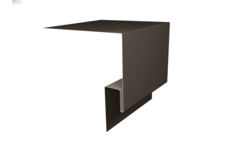 Планка околооконная сложная (Блок-хаус, Экобрус) Grand Line 250х50х25 0,5 GreenCoat Pural BT, matt RR 32 темно-коричневый (RAL 8019 серо-коричневый)