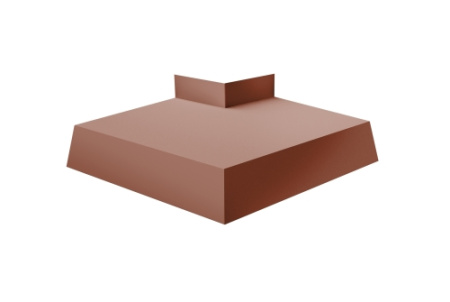 Угол отлива внешний 250 0,5 PurLite Matt с пленкой RAL 8004 терракота