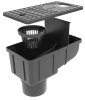 Трап уличный Gidrolica Rain ТУ-30.16,6.20 - пластиковый с крышкой глухой пластиковой