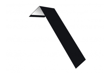 Планка лобовая/околооконная простая 190х50 0,5 GreenCoat Pural BT, matt RR 33 черный (RAL 9005 черный)