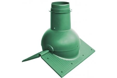 Коньковый элемент Krovent Pipe-Cone зеленый