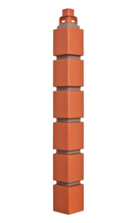 Угол малый для фасадной панели «Альта-Профиль», клинкер красный