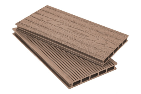 Террасная доска ДПК Grand Line 160мм вельвет и тиснение под дерево Какао 4м