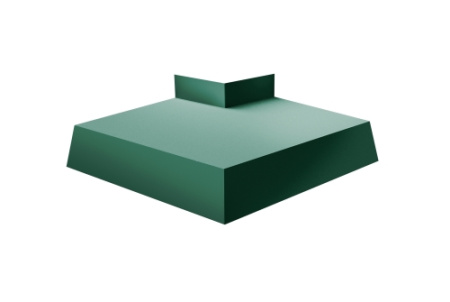 Угол отлива внешний 250 0,45 Drap с пленкой RAL 6005 зеленый мох