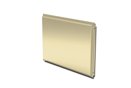 Кассета фасадная прямая открытого типа с порошковым покрытием, 1,2 мм RAL 1015 светлая слоновая кость