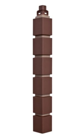 Угол малый для фасадной панели «Альта-Профиль», клинкер коричневый