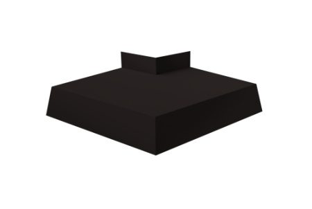 Угол отлива внешний 250 0,5 GreenCoat Pural BT, matt с пленкой RR 33 черный (RAL 9005 черный)