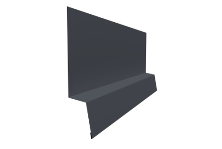 Планка начальная фальц 0,7 PE с пленкой RAL 7024 мокрый асфальт