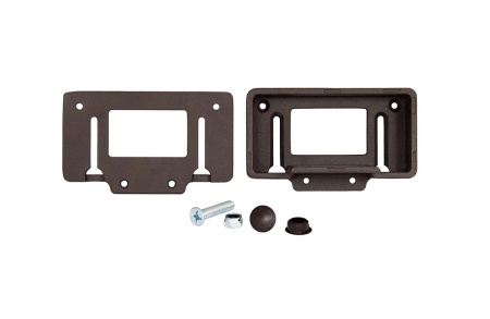 Крепление прямое из алюминия для поручня ДПК POLIVAN 3D 42х60х100 мм