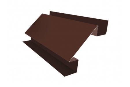Угол внутренний сложный 75мм 0,5 Quarzit с пленкой RAL 8017 шоколад