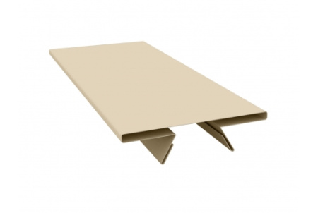 Планка стыковочная составная верхняя 0,5 Satin с пленкой RAL 1015 светлая слоновая кость