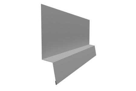 Планка начальная фальц 0,5 Satin с пленкой RAL 9006 бело-алюминиевый