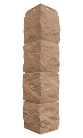 Угол фасадной панели «Альта-Профиль», ЭКО туф бежевый