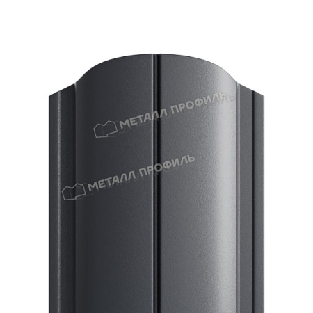 Штакетник металлический МЕТАЛЛ ПРОФИЛЬ ELLIPSE-O 19х126 (PURMAN-20-7024-0.5)