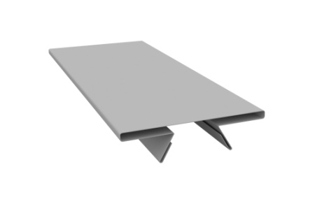 Планка стыковочная составная верхняя 0,45 Drap RAL 7004 сигнальный серый