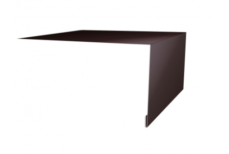 Планка околооконная простая 200х75 0,5 Quarzit с пленкой RAL 8017 шоколад