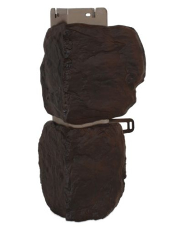 Угол фигурный для панели «Альта-Профиль», бутовый камень датский