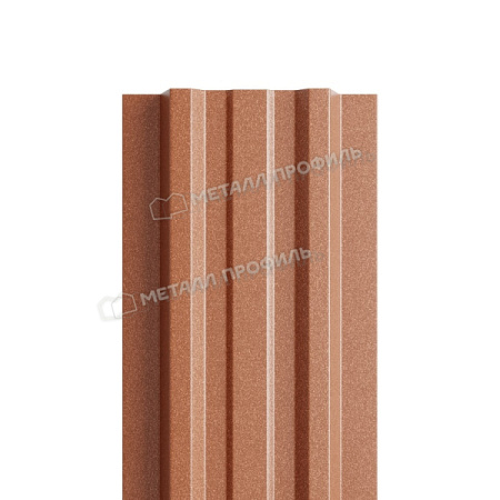 Штакетник металлический МЕТАЛЛ ПРОФИЛЬ LАNE-T 16,5х99 (PURMAN-20-Argillite-0.5)