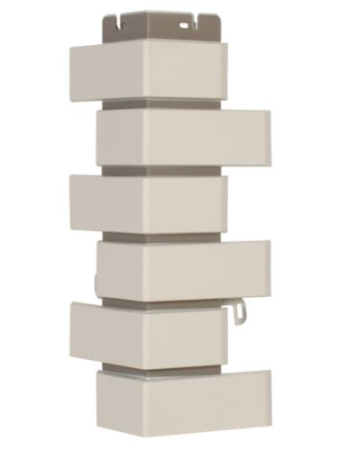 Угол фасадной панели «Альта-Профиль», кирпич клинкерный белый