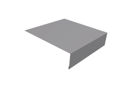 Планка околооконная простая 200х50 0,5 GreenСoat Pural с пленкой RR 21 светло-серый (RAL 7040 серое окно)