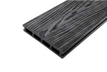 Террасная доска Grand Line 150х25мм 3D Винтаж Графит 3м