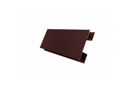 Планка Н-образная 0,5 Quarzit с пленкой RAL 8017 шоколад