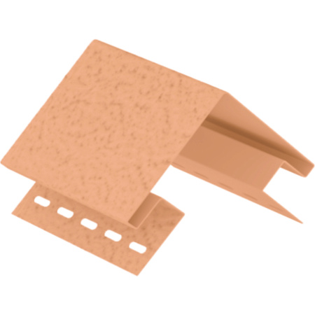 СВЕТЛАЯ МЕДЬ Наружный угол к сайдингу колл. СТОУН-ХАУС S-Lock серия КЛИНКЕР БАЛТИК (3,05 м) 5шт/уп