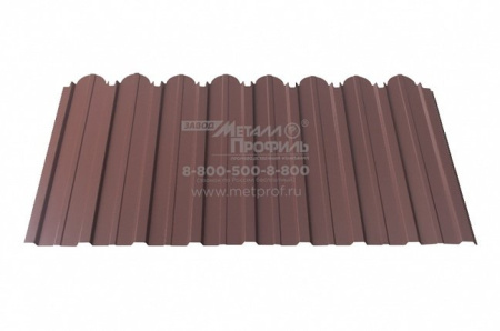 Заборы из европрофиля «ЕвроПрофиль фигурный», покрытие rooftop бархат