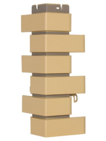 Угол фасадной панели «Альта-Профиль», кирпич клинкерный жёлтый