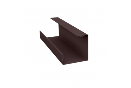 Планка угла внутреннего составная нижняя 0,5 Quarzit с пленкой RAL 8017 шоколад