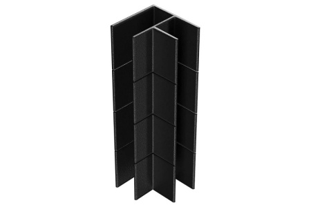 Угловой элемент для клумбы Holzhof 25*200, пластик черный, 90град