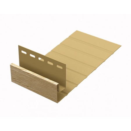ЗОЛОТОЙ J-фаска ветровая к сайдингу колл. ТИМБЕР-БЛОК серия ДУБ (3,05 м) 10шт/уп