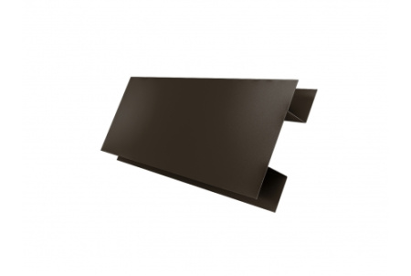 Планка H-образная Экобрус Grand Line 0,5 GreenCoat Pural BT, matt RR 32 темно-коричневый (RAL 8019 серо-коричневый)