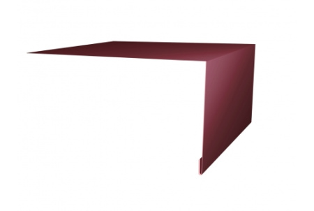 Планка околооконная простая 250х50 0,4 PE с пленкой RAL 3005 красное вино