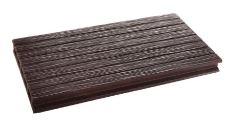 Террасная доска DOS ELITE шовная, Темно-коричневый вельвет, 4 метра
