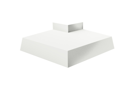 Угол отлива внешний 250 0,45 Drap с пленкой RAL 9003 сигнальный белый