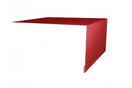 Планка околооконная простая 250х50 0,45 PE с пленкой RAL 3003 рубиново-красный